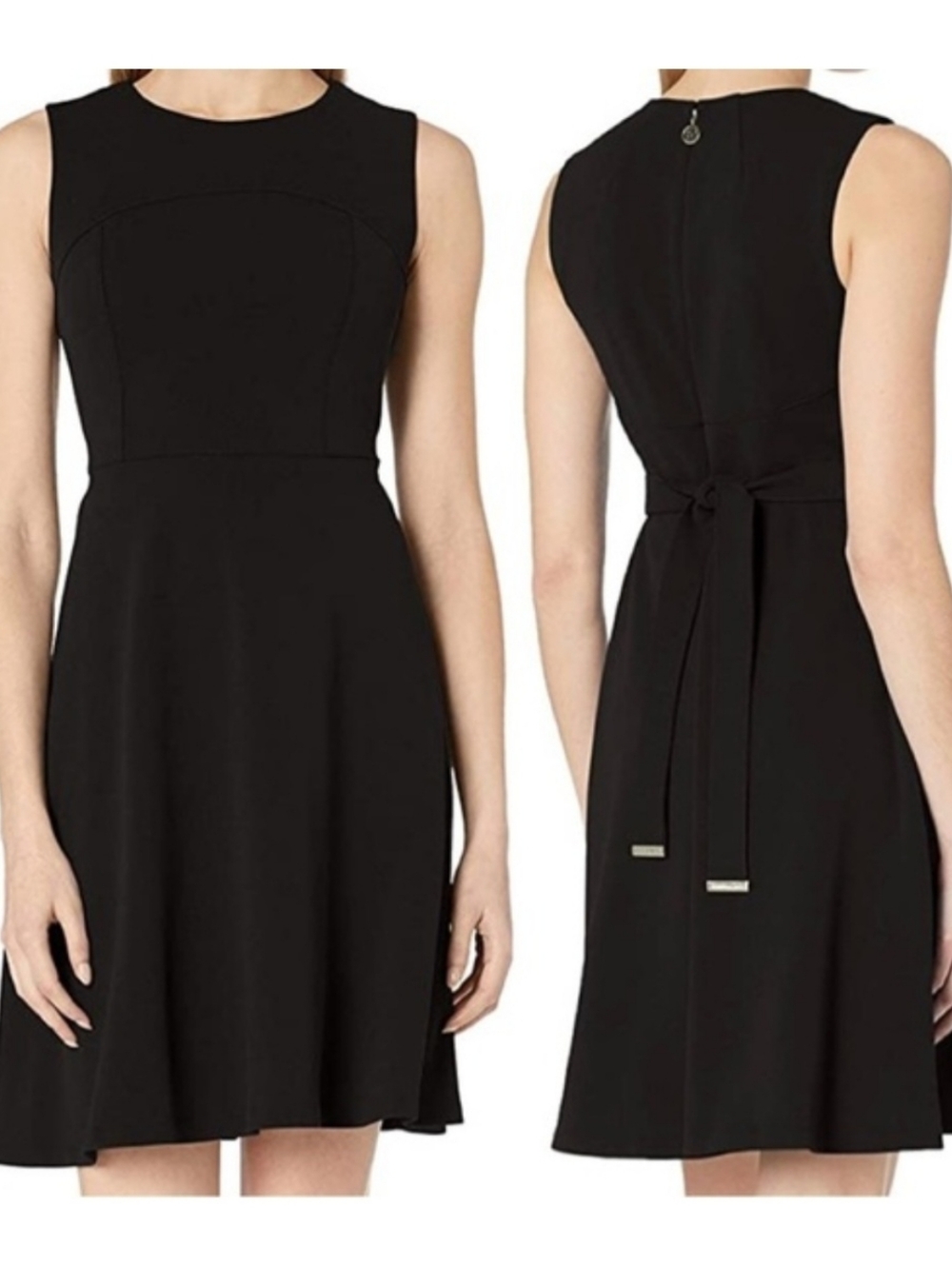 Tommy Hilfiger Black Sleeveless Fit-and-Flare Dress Size 2